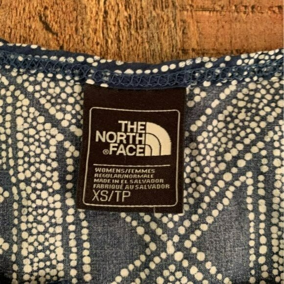 The North Face Navy White geometric sleeveless top xs - Picture 4 of 9